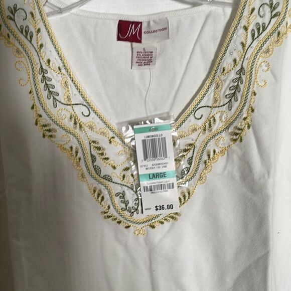 J M Collection V Neck Pullover Top NWT - Picture 4 of 4